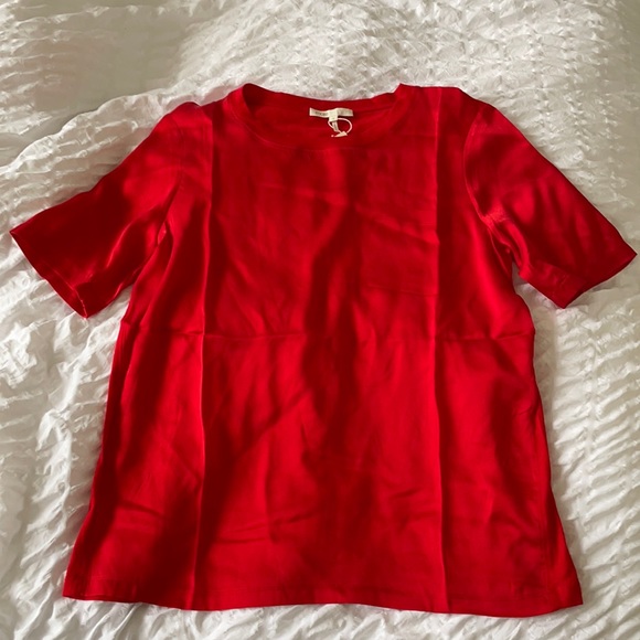 Maje red silk top - Picture 2 of 7